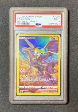 Pokemon Zekrom TG05 Brilliant Stars PSA 9 MINT - Image 1