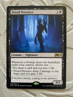 MTG Dread Presence (96) Core Set 2020 (M20) LP - Image 1