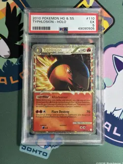 2010 POKEMON HEARTGOLD SOULSILVER TYPHLOSION PRIME #110 ULTRA PSA 5 - Image 1