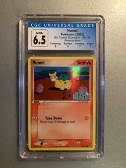 Numel 59/100 EX Crystal Guardians Stamped Reverse Holo English Pokemon CGC 6.5 - Image 1