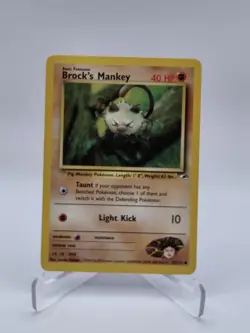 Pokemon TCG Gym Heroes Brock's Mankey Card 67/132 - Image 1