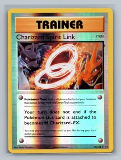 Pokemon Charizard Spirit Link Trainer Card Evolutions 75/108 Reverse Holo - Image 1