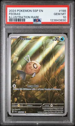 Feebas Illustration Rare | PSA 10 | SV08: Surging Sparks EN Pokemon 2024 - Image 1