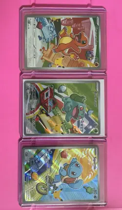 Pokemon First Partner Illustration Collection Series 1 Kanto Gen 1 Starters Set - Image 1