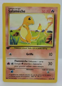 Carte Pokemon SALAMECHE 46/102 set de base Wizards 1999 EDITION 1 FR NEAR MINT - Image 1