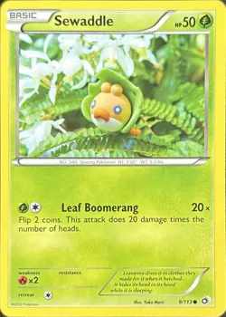 Sewaddle (9) 9/113 Common Legendary Treasures Pokemon Lightly Played - Image 1