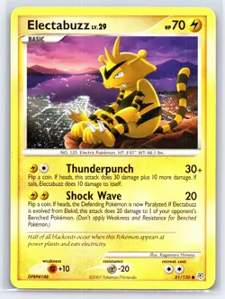 2007 Pokemon TCG - Diamond & Pearl Electabuzz Regular 81/130 - Image 1