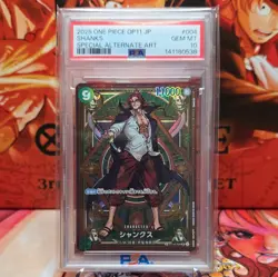 Bandai One Piece OP11 Shanks Alternate Art SP PSA 10 JP #004 - Image 1