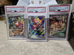 2023 FUECOCO 201 CROCALOR 202 SKELEDIRGE 258 PALDEA EVOLVED PSA 10 3 CARD SET - Image 1