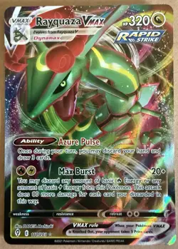 Pokemon Rayquaza VMAX Holo Card 111/203 Evolving Skies - Image 1