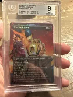 The Soul Stone (Borderless) Marvel's Spider-Man Foil BGS 9 - Image 1