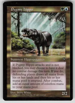 Pygmy Hippo Rare Visions MTG Near Mint 1997 - Image 1