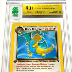 2000 Pokemon Team Rocket "Dark Dragonite" 22/82 Non-Holo MNT 9.0 WOTC 1st-Ed - Image 2