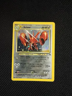 Nintendo Scizor 10/75 Neo Discovery Holo Rare 80 HP English 2001 - Image 1