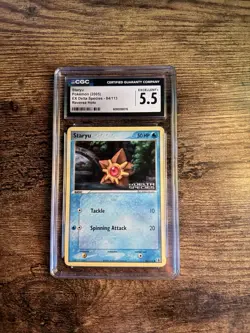 Pokemon TCG Staryu Reverse Holo EX Delta Species 2005 #84/113 Rare CGC 5.5 - Image 1