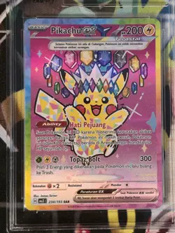 Pokemon TCG Indonesia Pikachu EX SAR MA3 234/193 ZMG 10 GEM MINT - Image 4