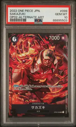 2022 One Piece Japanese Paramount War Alt Art Sakazuki #099 PSA 10 GEM MINT - Image 1