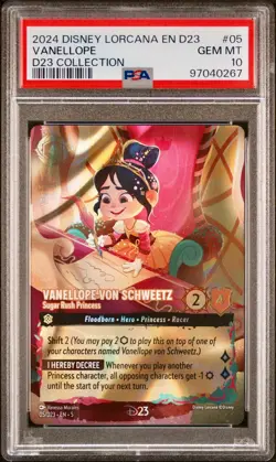 PSA 10 - Vanellope Von Schweetz 05/D23 Collection Promo - Disney Lorcana - Image 1