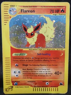 Skyridge Flareon HOLO Pokemon Card Excellent Condition H7/H32 2003 - Image 1