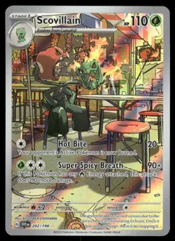 Pokemon Cards Scovillain 202/198 Scarlet & Violet Illustration Rare NM - Image 1