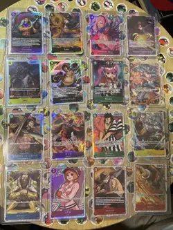 One Piece TCG 16 cards total Secret Rares! Multiple Sets! CCG Holo Artworks NM! - Image 1