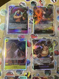 One Piece TCG 16 cards total Secret Rares! Multiple Sets! CCG Holo Artworks NM! - Image 2