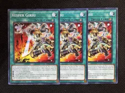 3x YuGiOh! - Vesper Girsu MP25-EN391 Common 1st Edition Near Mint - Image 1