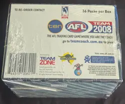AFL Teamcoach 2008 Collectable Trading Cards - Sealed Booster Box - 36x Packs - Image 4