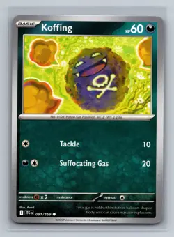 Koffing Normal Common SV09: Journey Together JTG Darkness 091/159 Pokemon Card T - Image 1