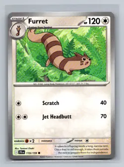 Furret Normal Common SV09: Journey Together JTG Colorless 119/159 Pokemon Card T - Image 1