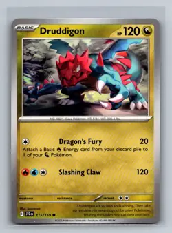Druddigon Normal Common SV09: Journey Together JTG Dragon 115/159 Pokemon Card T - Image 1