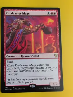 Dualcaster Mage. Rare Human wizard. CMR MTG Card. - Image 1