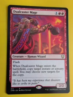 Dualcaster Mage. Rare Human wizard. CMR MTG Card. - Image 3