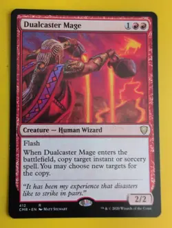 Dualcaster Mage. Rare Human wizard. CMR MTG Card. - Image 4