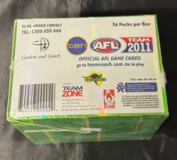 AFL Teamcoach 2011 Collectable Trading Cards - Sealed Booster Box - 36x Packs - Image 4