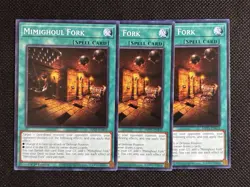 3x YuGiOh! - Mimighoul Fork MP25-EN435 Common 1st Edition Near Mint - Image 1