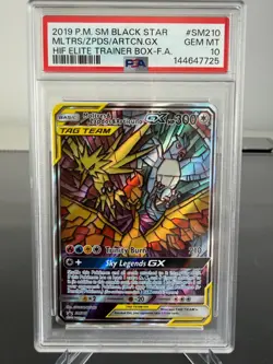 Pokemon TCG PSA 10 GEM MINT Moltres&Zapdos&Articuno GX SM210 Promo English - Image 1
