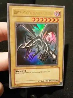 Yugioh Rotaugiger Blauer Drache LOB-G056 Ultra Rare German Red Eyes Excellent - Image 1