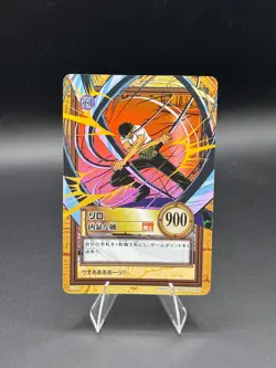 Zoro C114 Holo Carddass Hyper Battle Bandai Japanese One Piece Moderately Played - Image 1