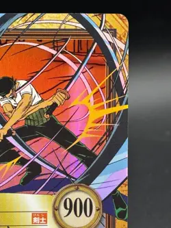 Zoro C114 Holo Carddass Hyper Battle Bandai Japanese One Piece Moderately Played - Image 3