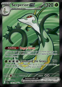 Serperior ex - 156/086 - SV: Black Bolt Pokemon Card TCG Holo Foil NM - Image 1