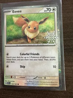 Eevee 133/165 Sealed & Stamped Promo Holiday Calendar Pokemon Card TCG NM - Image 1