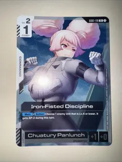 GD01-119 Iron-Fisted Discipline Rare Gundam Card Game TCG CCG English - Image 1