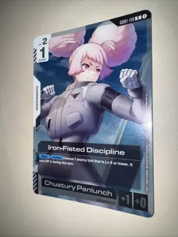 GD01-119 Iron-Fisted Discipline Rare Gundam Card Game TCG CCG English - Image 3