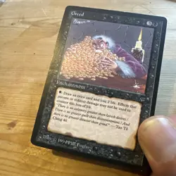 Greed 1994 Magic the Gathering MTG Legends Greed Lp/Nm - Image 2