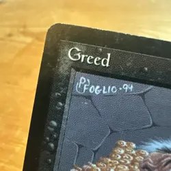Greed 1994 Magic the Gathering MTG Legends Greed Lp/Nm - Image 4