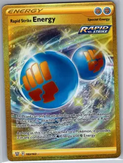 Rapid Strike Energy (Secret) 182/163 SWSH05: Battle Styles - Pokemon Card - NM - Image 1