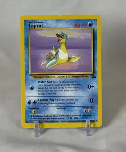 Lapras 25/62 Fossil Holo Rare English Pokemon TCG 1999 WOTC - Image 1