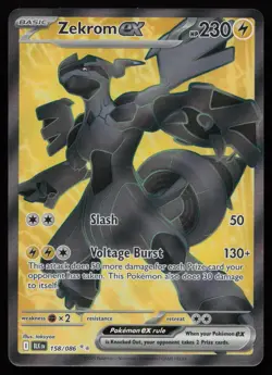 Zekrom ex 158/086 Holo Ultra Rare Black Bolt Pokemon English NM - Image 1