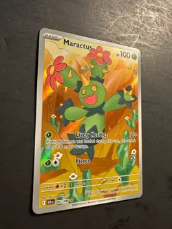 2025 Pokemon Maractus 93 /132 S&V Black Bolt Illustration Rare Full Art Holo - Image 2